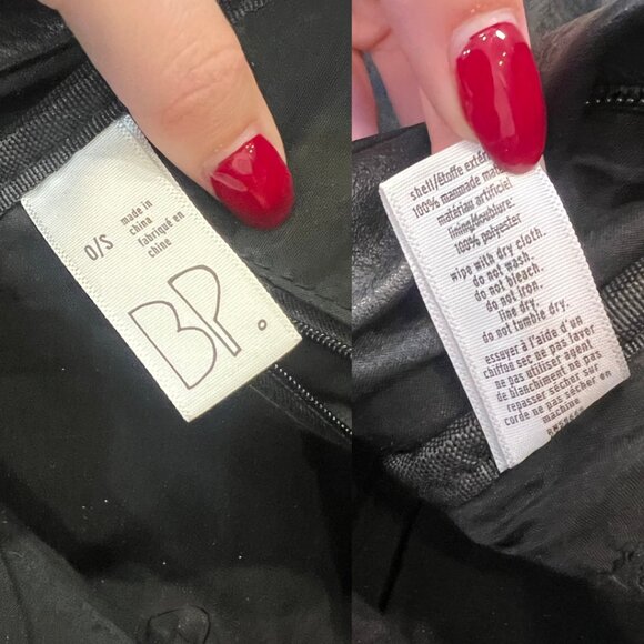 BP. Nordstrom Faux Leather Small Black Backpack Silver Hardware Everyday Bag - Picture 6 of 6